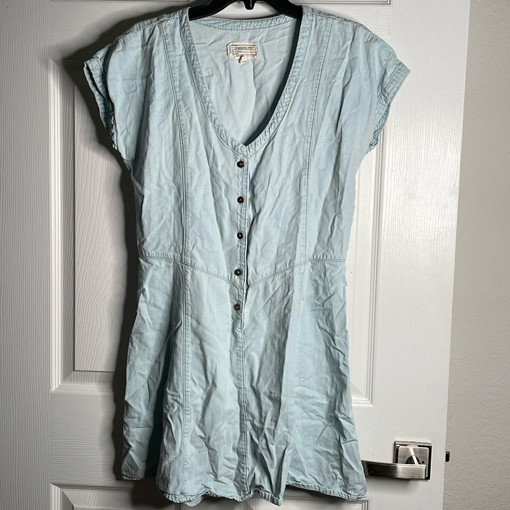 Current/ Elliot short sleeve button down mini dress